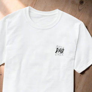 T-shirt Meilleur Papa de Tous les Temps Moderne Noir et Gr