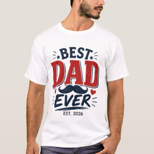 T-shirt Meilleur Papa de Tous les Temps Typographie Vintag
