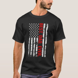 T-shirt Meilleur Papa de Tous les Temps USA Drapeau Améric