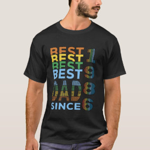 T-shirt Meilleur Papa Depuis La Fête Des Pères 1986 1