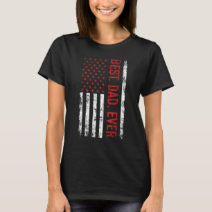T-shirt Meilleur papa du monde drapeau américain américain