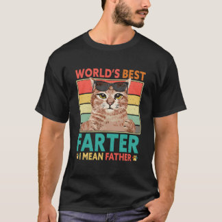 T-shirt Meilleur Papa du Monde Fer Je Veux Dire Papa Chat 