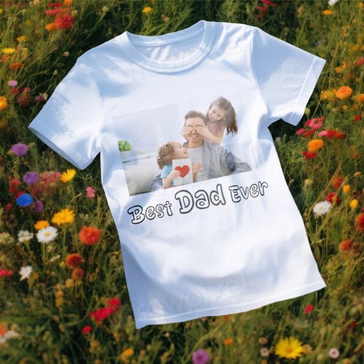 T-shirt Meilleur papa Ever 2025 personnalisé Fête des père