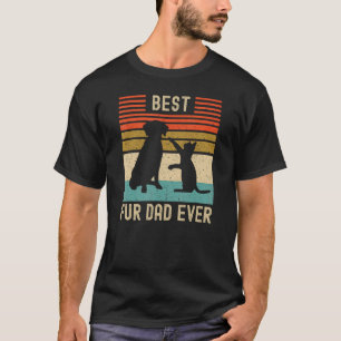 T-shirt Meilleur papa furieux jaune chocolat labrador chie