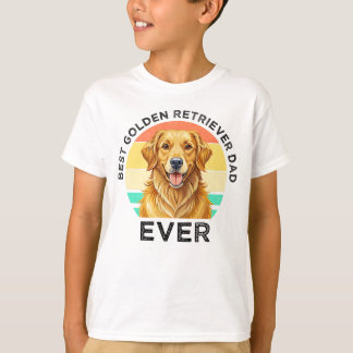 T-shirt Meilleur Papa Golden Retriever de tous les temps