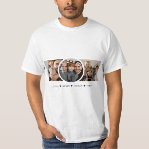 T-shirt Meilleur papa jamais 3 Photo Collage Fête des père