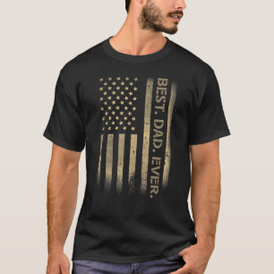 T-shirt Meilleur papa jamais Américain Usa Grunge Da père'