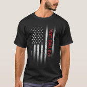 T-shirt Meilleur papa jamais American Flag Shield Père Day (Devant)