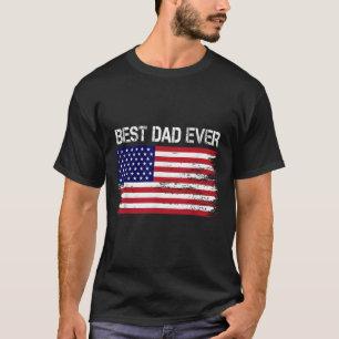 T-shirt Meilleur Papa Jamais Avec Nous Drapeaux Américains