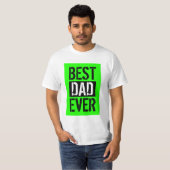 T-shirt Meilleur papa Jamais Cool Vert Fête des pères noir (Devant entier)