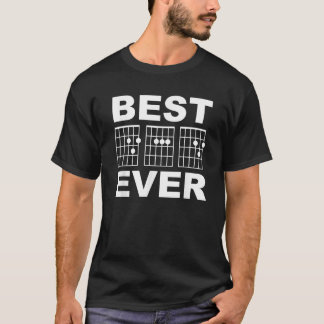 T-shirt Meilleur papa jamais des accords de guitare pour m
