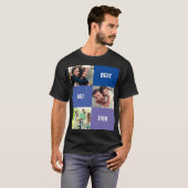 T-shirt Meilleur papa jamais | Fête des pères 3 Collage ph (Devant entier)