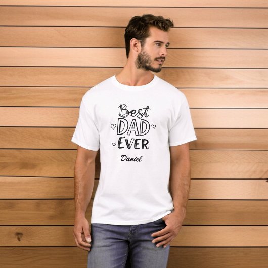T-shirt Meilleur papa jamais | Fête des pères Doodle Scrip