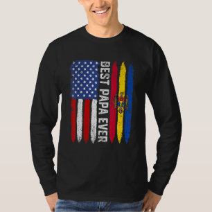 T-shirt Meilleur Papa Jamais Fête des pères Moldavie Us Dr