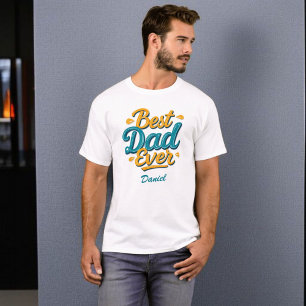 T-shirt Meilleur papa jamais Fête des pères personnalisé