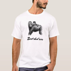 T-shirt Meilleur papa jamais gorille avec bébé