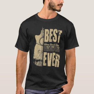 T-shirt Meilleur Papa Jamais Guitariste Rétro Guitariste V