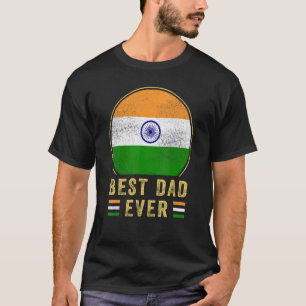 T-shirt Meilleur papa jamais Indien Père Pays Inde Fla