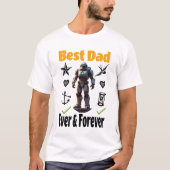 T-shirt Meilleur papa jamais & jamais (Devant)