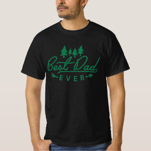 T-shirt Meilleur papa jamais la typographie verte avec les