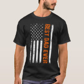 T-shirt Meilleur Papa Jamais Mince Orange Line Rechercher  (Devant)