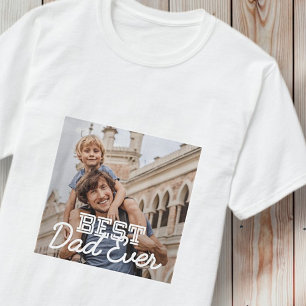 T-shirt Meilleur papa jamais moderne Cool photo personnali