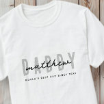 T-shirt Meilleur Papa Jamais Moderne Élégante Fête des pèr<br><div class="desc">Ce design simple et moderne est composé de la typographie de san serif.</div>