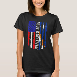 T-shirt Meilleur papa jamais nous Îles Marshall Drapeau Pè