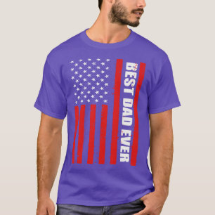 T-shirt Meilleur papa jamais patriotique