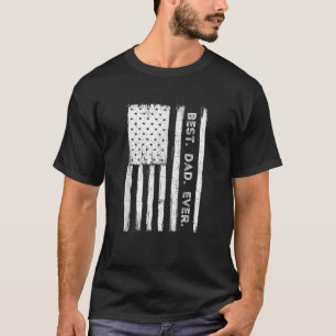 T-shirt Meilleur papa Jamais Patriotique USA American Flag