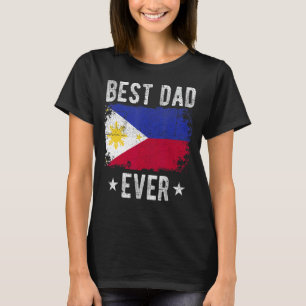 T-shirt Meilleur Papa Jamais Philippines Drapeau Meilleur
