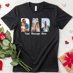 T-shirt Meilleur papa Jamais Photo Personnalisée Papa Mari