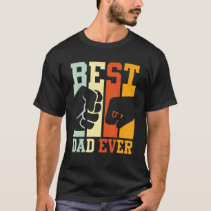 T-shirt Meilleur Papa Jamais Poing Contre Papa Fils Fille