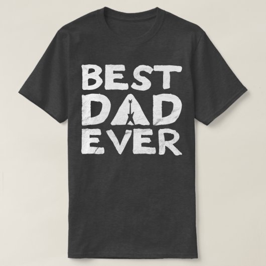 T-shirt Meilleur papa jamais Razorback Guitare (Design devant)