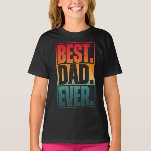 T-SHIRT MEILLEUR PAPA JAMAIS TYPOGRAPHIE (Devant)