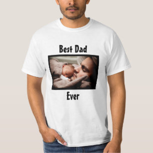 T-shirt Meilleur papa jamais une photo personnalisée