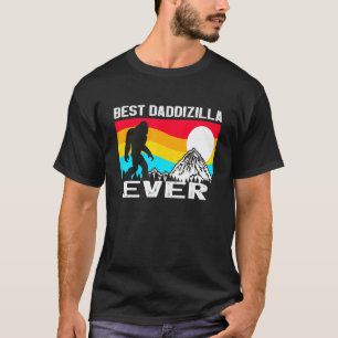 T-shirt Meilleur Papa Jamais Vintage Dadzilla Père Du Mons