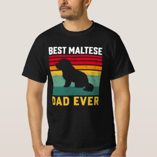 T-shirt Meilleur papa maltais jamais, papa de chien maltai