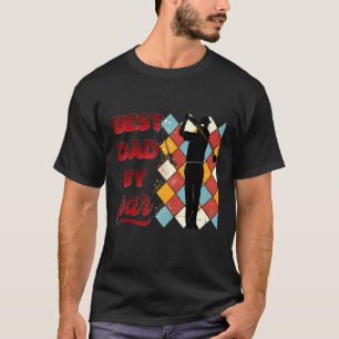 T-shirt Meilleur Papa Par Fête des pères Golfer Daddy Vint