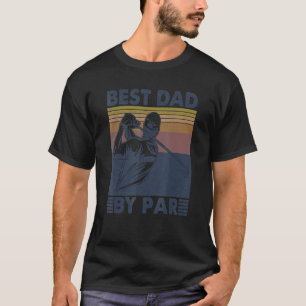 T-shirt Meilleur Papa Par Golfer Golf Disc Golf Club Swing