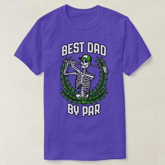 T-shirt Meilleur Papa Par Par Golf Funny Golf Golf Skeleto (Design devant)