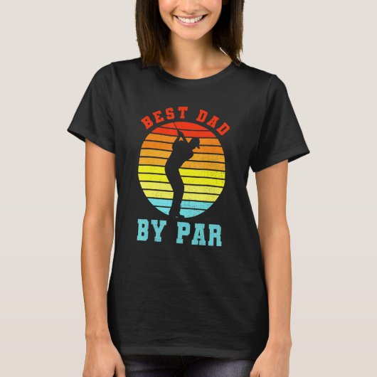 T-shirt Meilleur Papa Par Par Présent Pour Golfer Daddy Su (Devant)