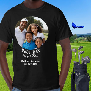T-shirt Meilleur Papa Par Photo Golf Fête des Pères