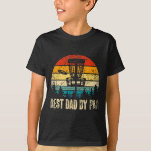T-shirt Meilleur Papa Par Vintage Disc Golf Drôle Papa Fêt