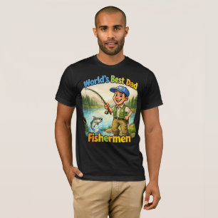 T-shirt Meilleur Papa Pêcheur au Lac Idée Cadeau Drôle