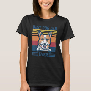 T-shirt Meilleur Papa Pembroke Welsh Corgi Papa Chien de T