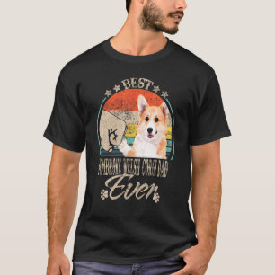 T-shirt Meilleur papa Pembroke Welsh Corgi vintage poing l