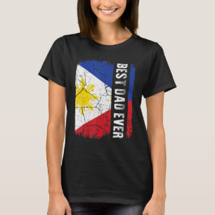 T-shirt Meilleur papa philippin jamais Drapeau des Philipp