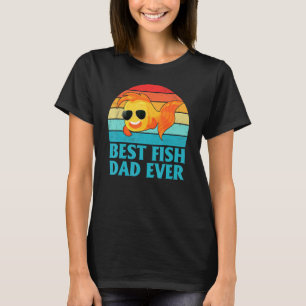 T-shirt Meilleur Papa Poisson Ever Poisson Rouge Pour Les