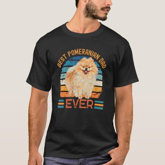 T-shirt Meilleur papa Poméranien Jamais Chien Fête des pèr (Devant)